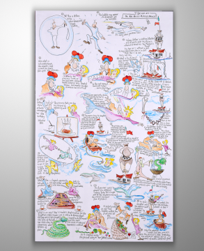 İstanbul Orijinal Tablo - The Kızkulesi Mermaid Princess 92cmx153cm - Akrilik Tablo