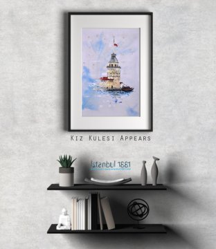 Fine Art Baskı - Kız Kulesi Appears