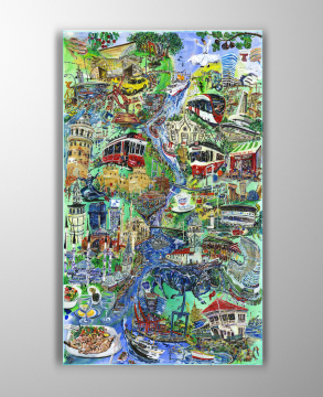 İstanbul Orijinal Tablo - Being Where East Meets West - Akrilik Tablo