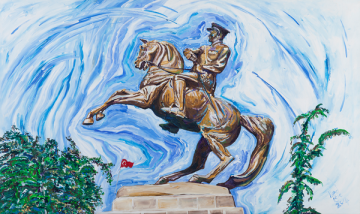 Atatürk Kanvas Tablo - Horse Back in Samsun