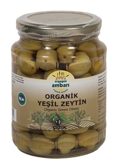 Organik Yeşil Kalamata Zeytin 420 gr
