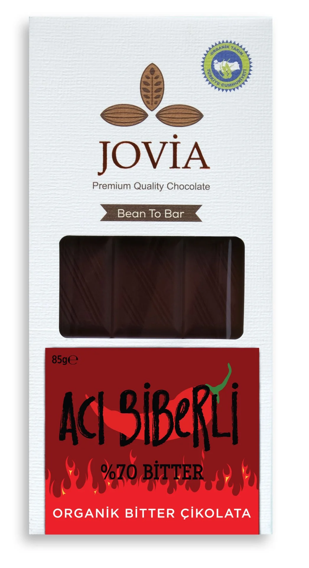 ORGANİK ÇİKOLATA-%70 BİTTER ACI BİBERLİ