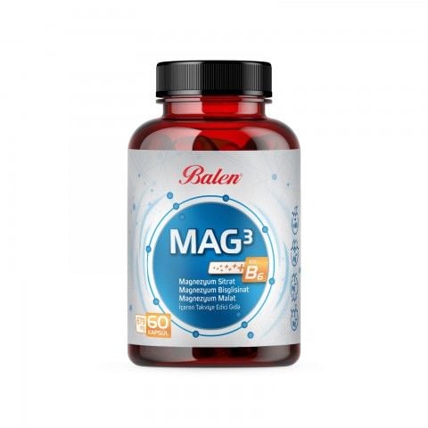 Mag 3 Magnezyum Sitrat Biglisinat Malat 679 mg 60 Kapsül mg