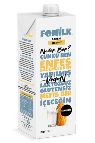 Fomil Şekersiz Badem Sütü 1L