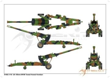 1/16 M198 155mm Towed Howitzer Assy. Kit (Merit)