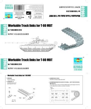 1/35 T-80 MBT Workable Track Links