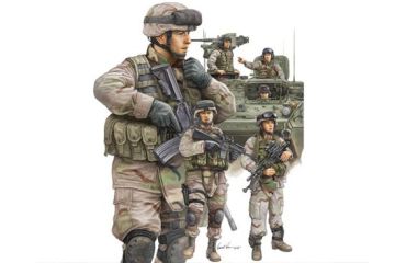 1/35 Modern U.S. Army Armour Crewman & Infantry