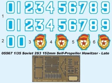 1/35 Soviet 2S3 152mm Sel-Propeller Howitzer Late