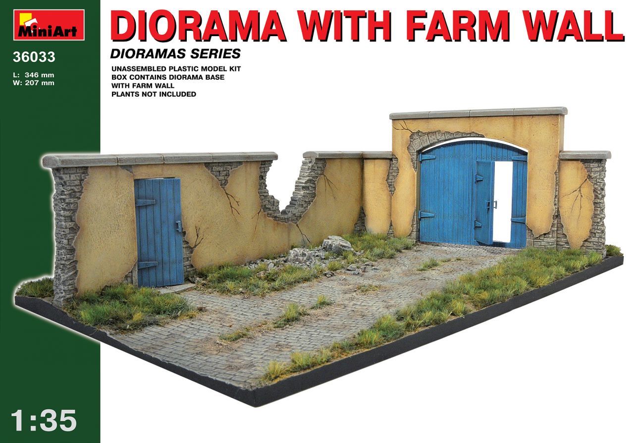 1/35 Diorama with Farm Wall
