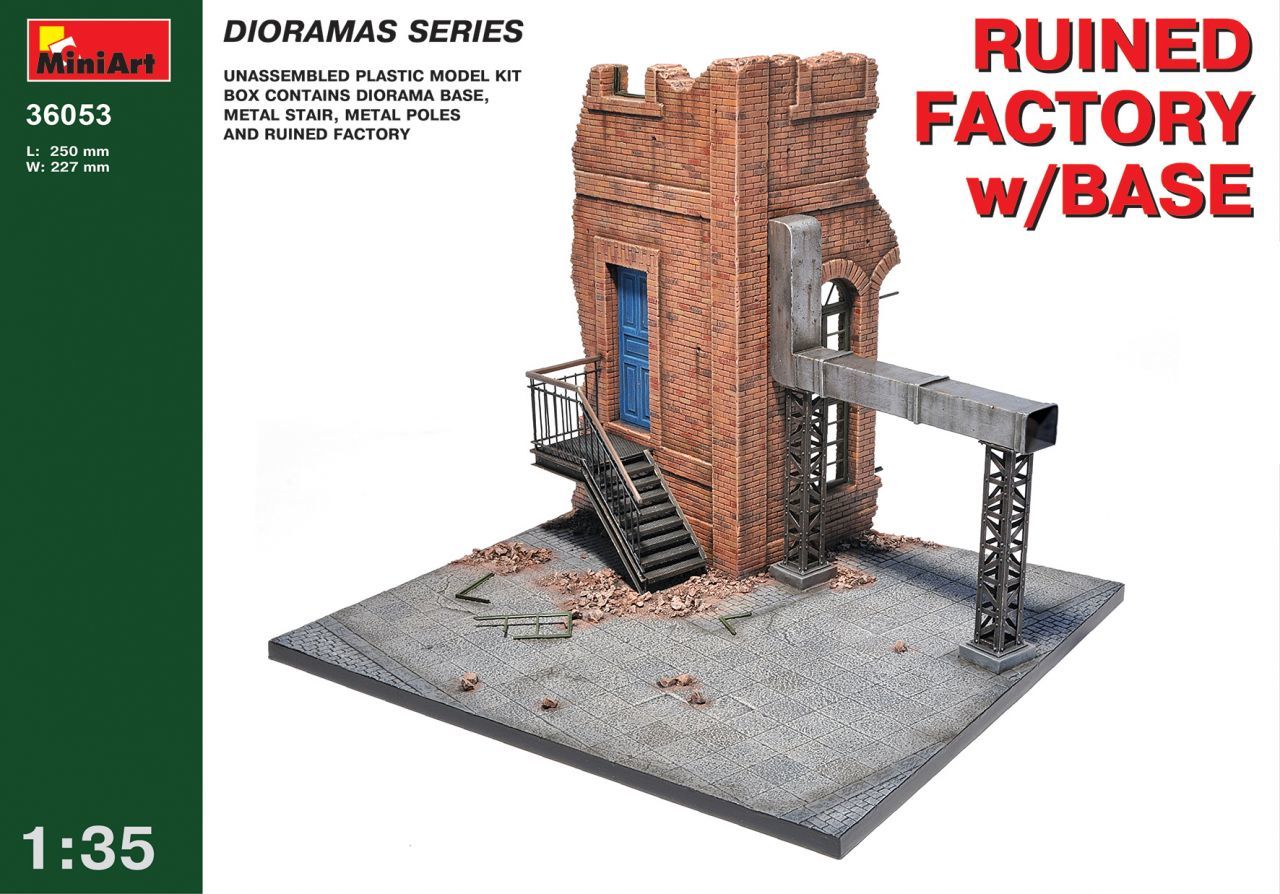 1/35 Ruined Factory w/Base