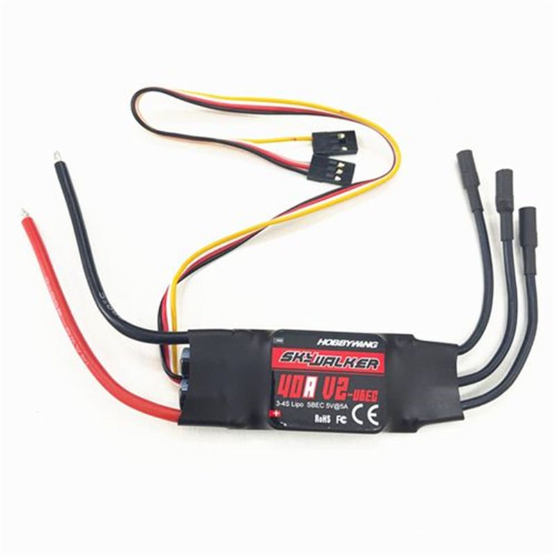Hobbywing SKYWALKER 40A V2 UBEC fırçasız hız kontrol 5V/5A destek RC uçak için 3-4S Lipo pil