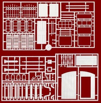1/35 Shed with Wooden Fence