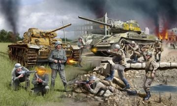 1/72 Stalingrad Battle Pzkpfw. III & T-34 & Figures 03189