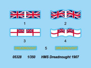 1/350 Battleship HMS Dreadnought 1907