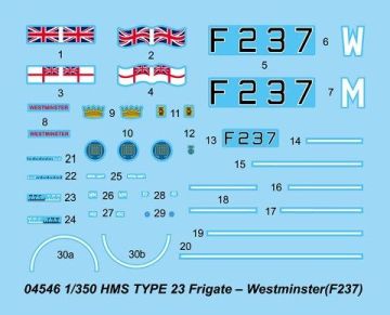 1/350 HMS Type 23 Frigate Ai Westminister (F237)