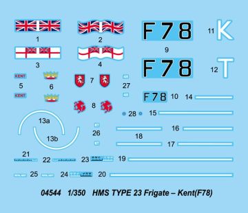 1/350 HMS Type 23 Frigate Ai Kent (F78)