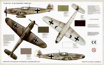 1:72 MESSERSCHMITT BF-109 F2/4 WWII Aircraft