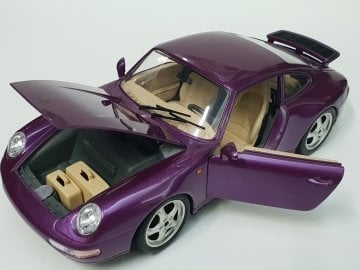1/18  PORSCHE 911 CARRERA 1993 COUPE PURPLE MET