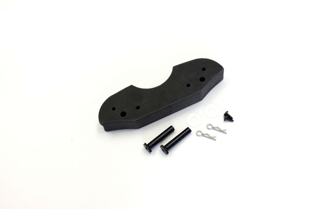 Urethane Front Bumper For Tamiya TT-01 & TGS Chassis RC Cars - Replacement Part (Gray)