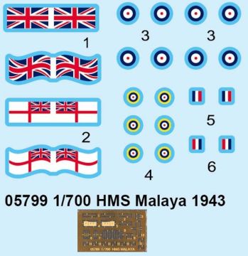 1/700 HMS Malaya 1943