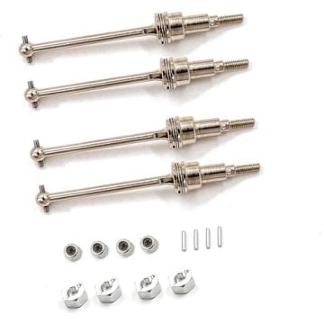 HYPE06 1/10 Rc Araba Için Adaptörlü 4 Adet Metal Tahrik Mili