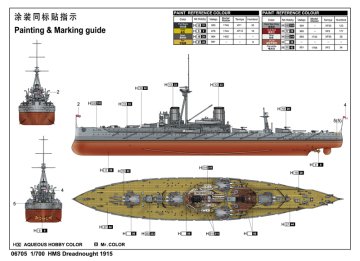 1/700 HMS Dreadnought 1915