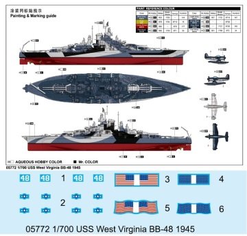 1/700 West Virginia BB-48 1941