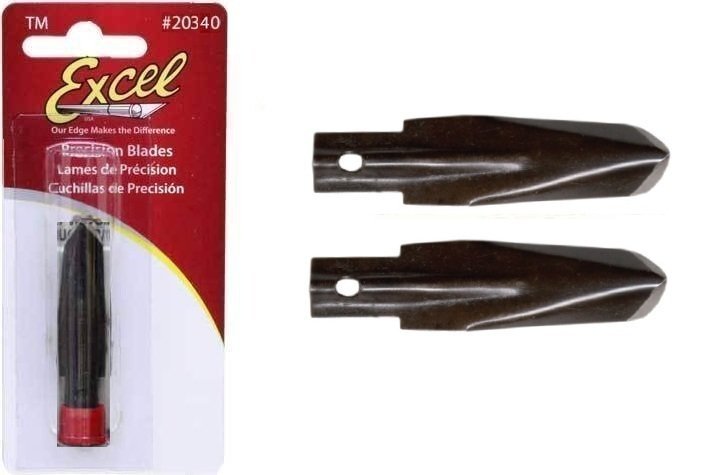 EXCEL K-2-5-6-7 Geniş V Kanallı Oyma Bıçağı Ucu ( 2 li paket )