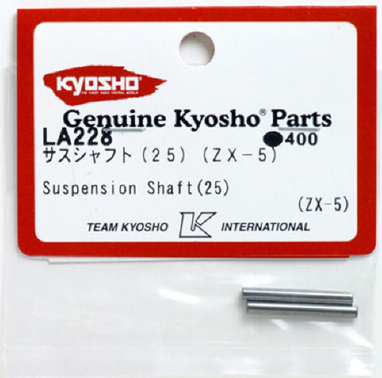LA228 KYOSHO Suspension Shaft for Lazer ZX5 (25mm)