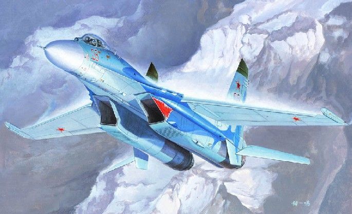 1/72 Aircraft-Russian Su-27 Flanker B Fighter