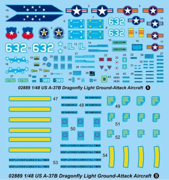1/48 US A-37B Dragonfly Lişght Ground Attach Aircr
