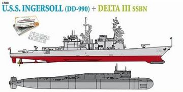 USS Ingersoll DD990 ve Delta III SSBN