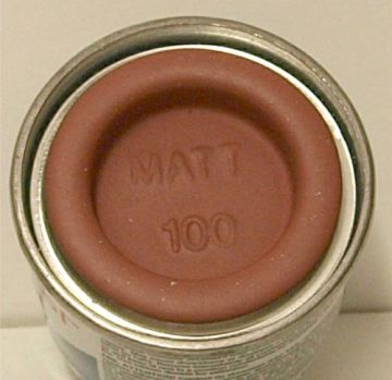 100 Red Brown Matt - 14ml Enamel Paint