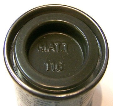 116 US Dark Green Matt - 14ml Enamel Paint