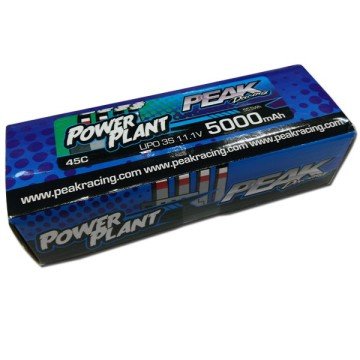 POWER PLANT - LIPO 5000 11.1V 45C (BLACK CASE, DEANS PLUG) 12AWG