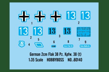 1/35 German 2cm Flak 38 Pz.Kpfw. 38(t