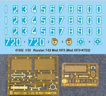 1/35 Russian T-62 Mod.1975(Mod.1972+KTB2)
