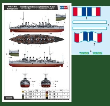 1/350 French-Navy Pre-Dreadn.Battleship Voltaire