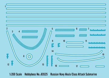 1/350 Russian NAVY SSN Askula Class Attack Submari