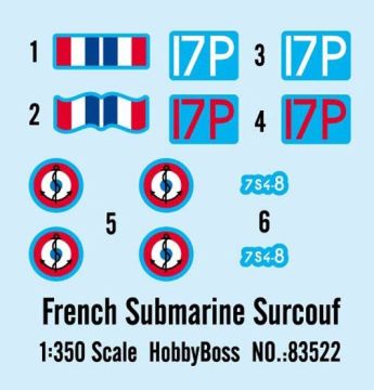 1/350 French Suncrouf Submarine