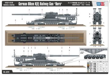 1/72 German 80cm K(E) Railway Gun Dora