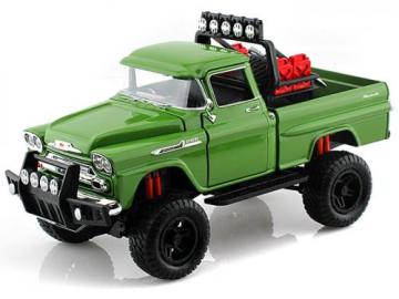 1958 Chevrolet Apache Fleetside Pickup Truck Off Road Green  1/24