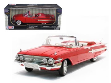 1960 Chevrolet Impala Cabrio Kırmızı  1/18