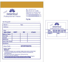 A6 Carpet Washing Receipt