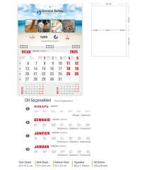 Ekonomik Gemici Takvim (Tek Parça Spiralli)
