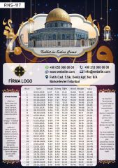 Özel Baskılı Ramazan İmsakiyesi