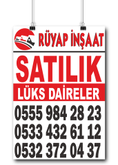 35x50cm Emlak Afişleri Baskı Fiyatları ve Örnekleri