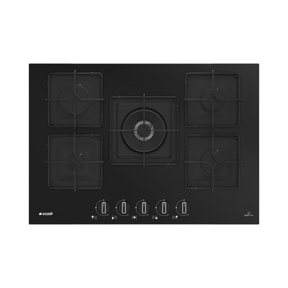 Arçelik OCD K 752 EWS Wok Gözlü Siyah Cam Ankastre Ocak