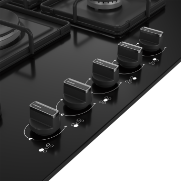 Arçelik OCD K 752 EWS Wok Gözlü Siyah Cam Ankastre Ocak