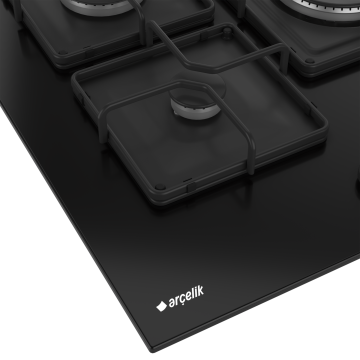 Arçelik OCD K 752 EWS Wok Gözlü Siyah Cam Ankastre Ocak